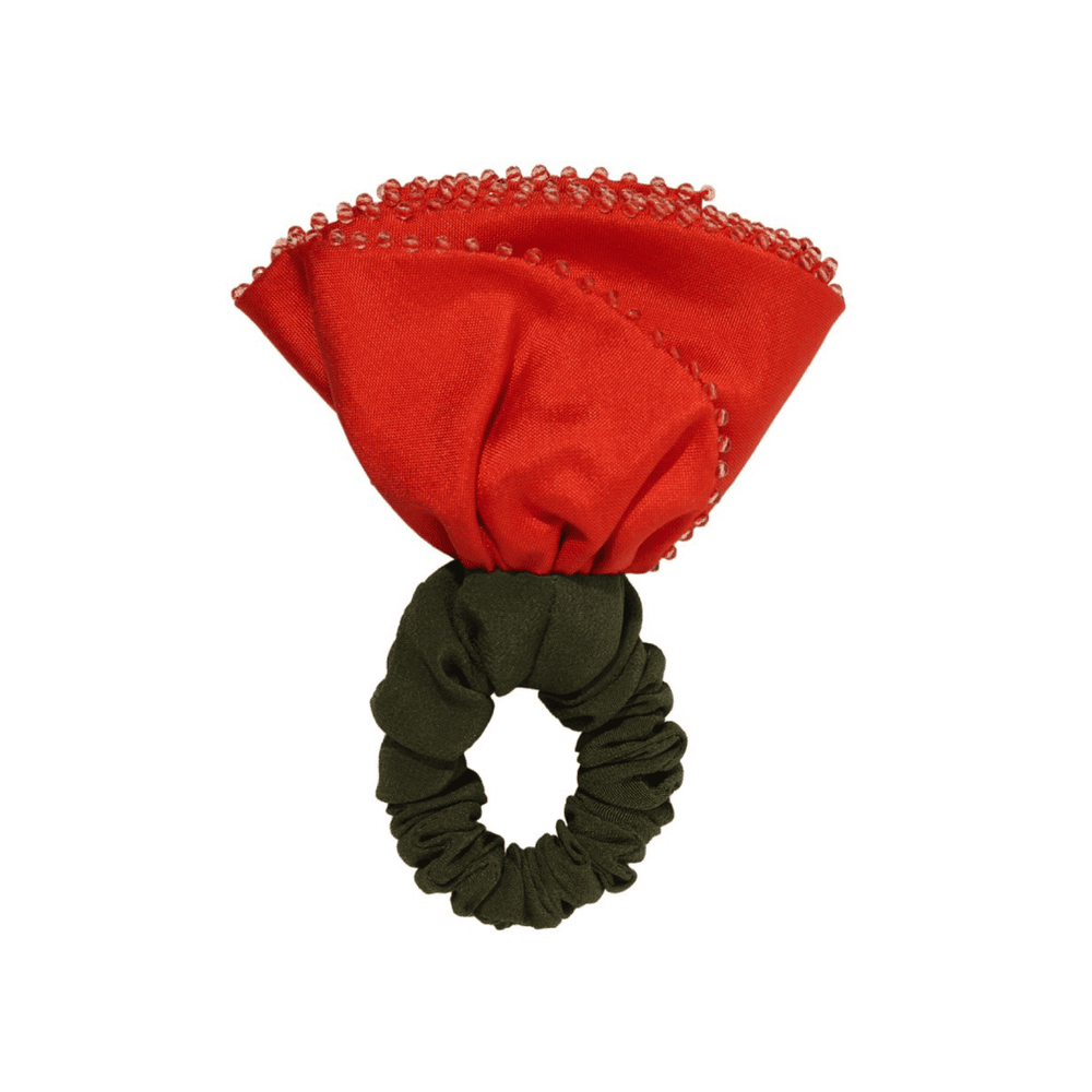 Резинка-роза с декором