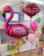 Фольгированный ходячий шар-фигура «Фламинго», 172 см