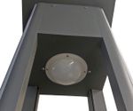 Светильник уличный Рентай серый с солнечной батареей w20*20 h80 Led 8W (4000K) Декоративная подсветка синяя. С пультом ДУ