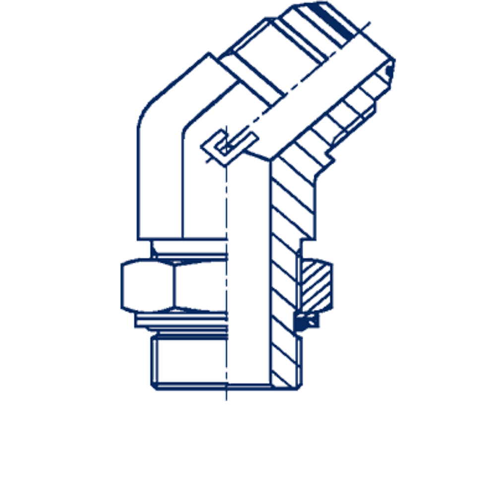 Штуцер FRG45 JIC 3/4 - BSP 1/2