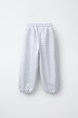 ZARA ДЖОГГЕРЫ RELAXED FIT С НЕОБРАБОТАННЫМ КРАЕМ, СЕРЫЙ МЕЛАНЖ