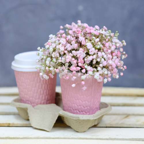 Купить Композиция с гипсофилой "Кофе с собой"