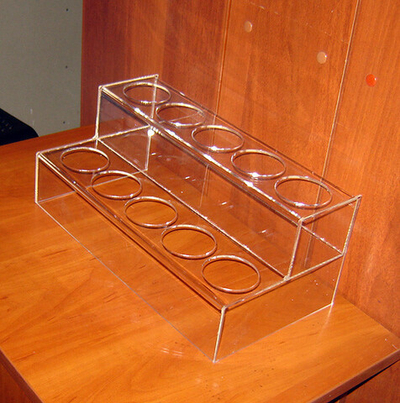 Подставка витрина под зонтики тройного сложения на 10шт акриловая