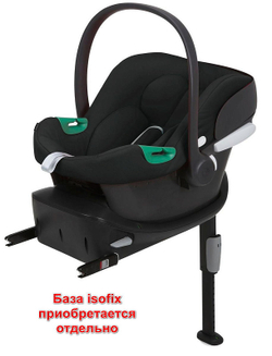 Коляска Cybex Balios S Lux TPE complete Aton B2 Volcano Black 3 в 1 Almond Beige с дождевиками