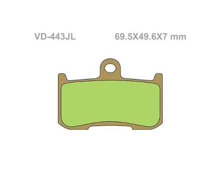 Колодки тормозные Vesrah VD-443JL (FDB2158)