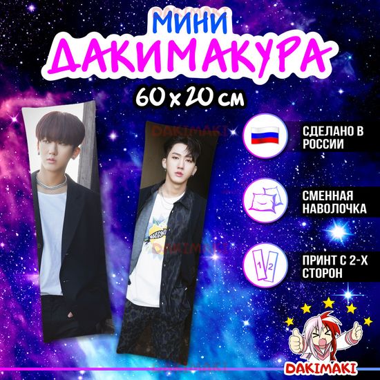 Мини дакимакура Чанбин из Стрей Кидс | Stray Kids арт. M1031, 60х20 см