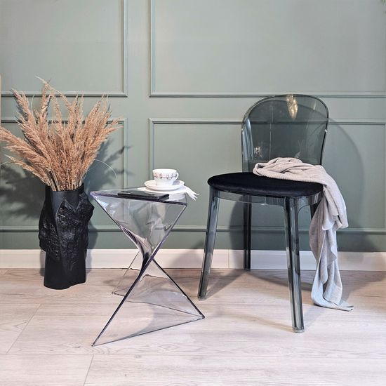 Стул Thalya прозрачный дымчатый