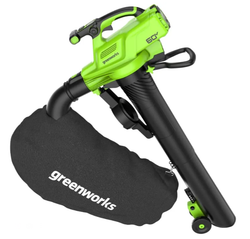 Воздуходувка-пылесос аккумуляторная Greenworks GD60BVII, 60V, бесщеточная, (2409307)