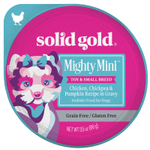Solid Gold, Mighty Mini ™, для собак мелких пород, с курицей, нутом и тыквой в соусе, 99 г (3,5 унции)