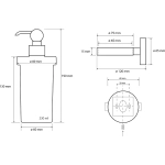 Настенный дозатор для жидкого мыла (стекло) trend-i 104109018g