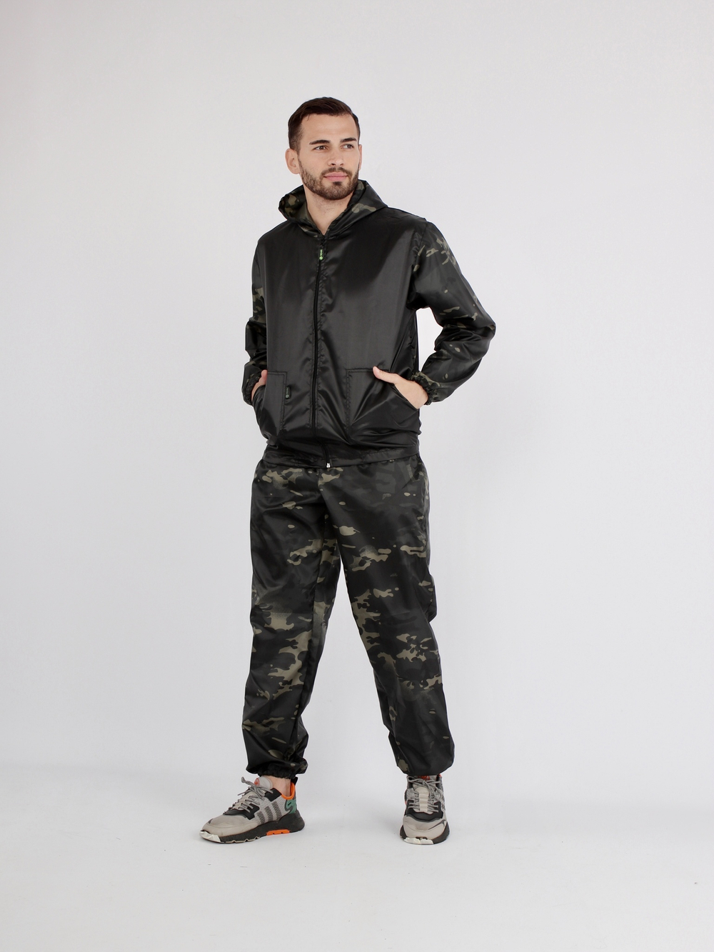 Костюм для активного отдыха Prival Ветровлагозащитный, мужской, кмф Нато тёмный