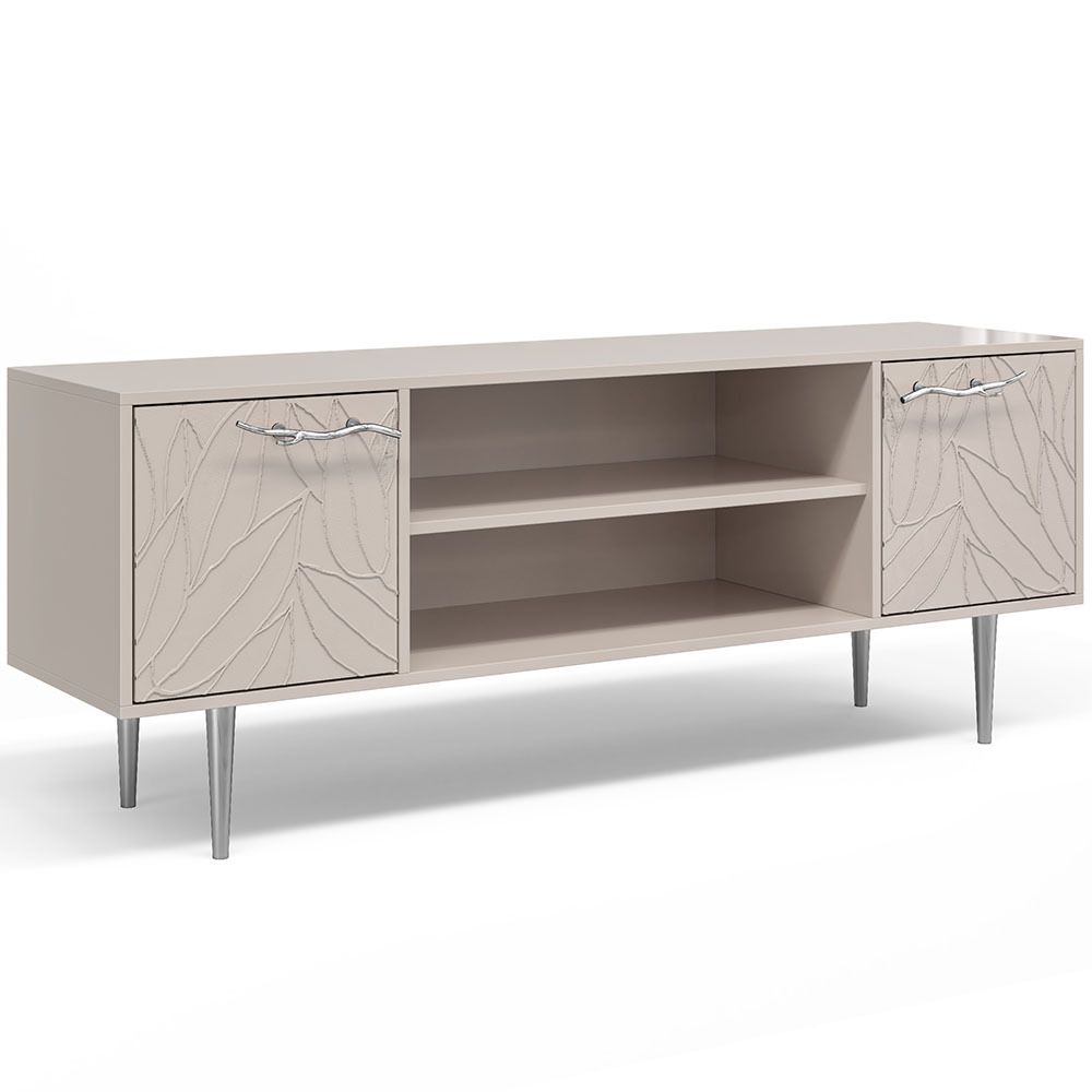 Тумба под ТВ Арт Колор leaves 155см Стайл Сильвер Серый агат