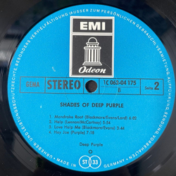 Винтажная виниловая пластинка LP Deep Purple Shades Of Deep Purple (Германия 1969)