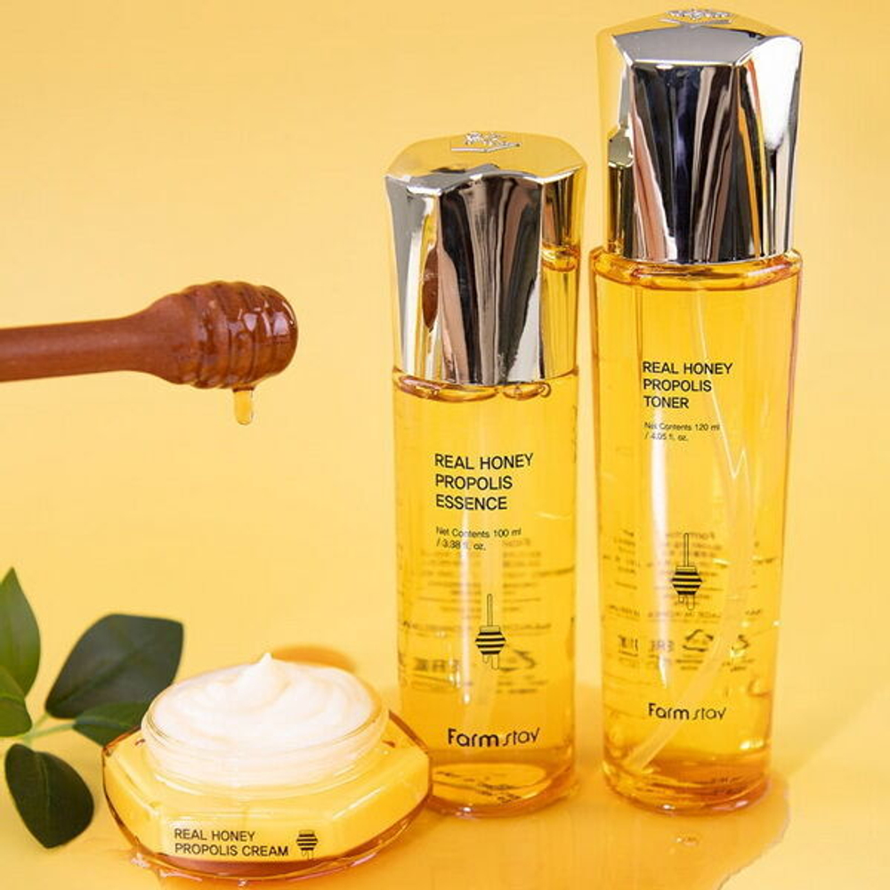Эссенция для лица с медом и прополисом FarmStay Real Honey Propolis Essence, 100мл