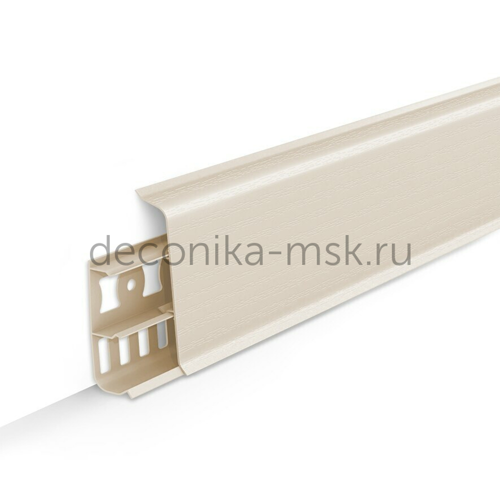 Deconika Напольный плинтус пластиковый Деконика Д70 034 Светлая слоновая кость (70х21х2200 мм)