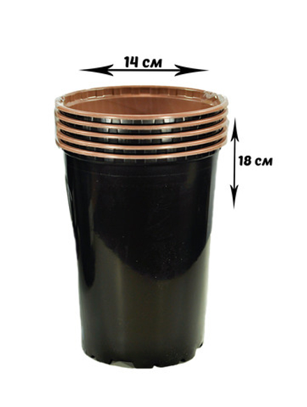 Горшок для рассады 2л 18*14 формовой (5шт) Амина