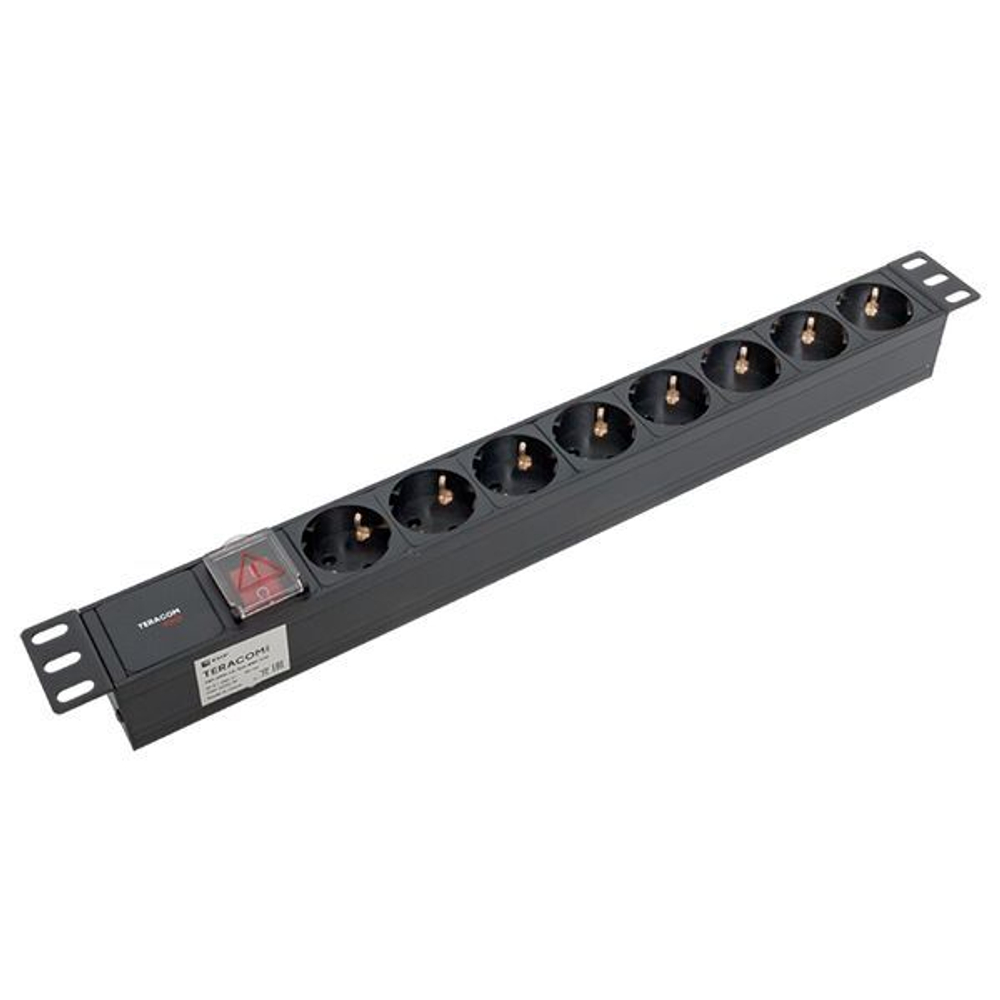 Блок розеток 19", 8 розеток EKF TRP-HPD-LS-10A-8SH-C14
