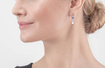 Серьги-пусеты Coeur de Lion Silver-blue 5074/21-0700 цвет голубой, серебряный