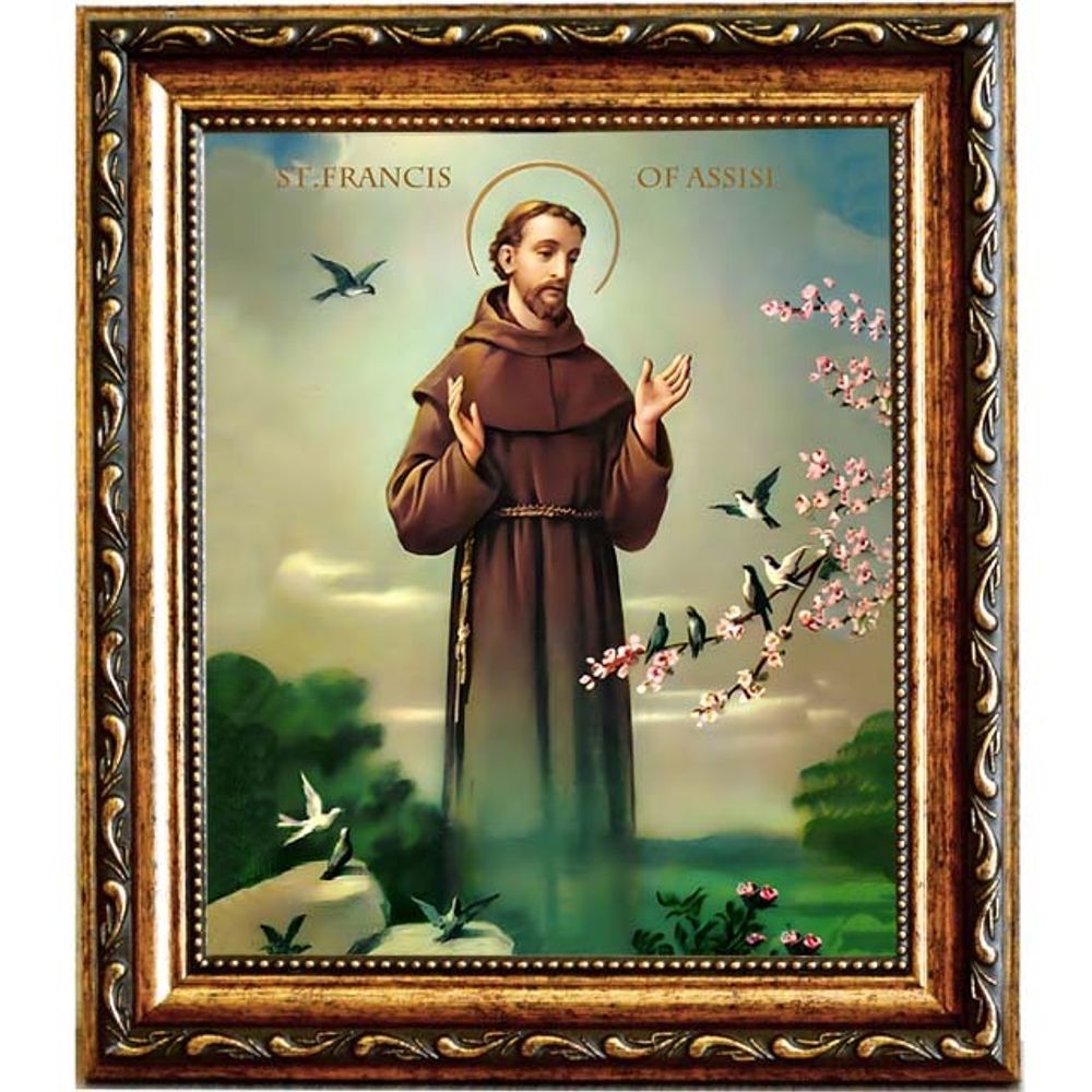 Святой Франциск Ассизский. Икона на холсте.