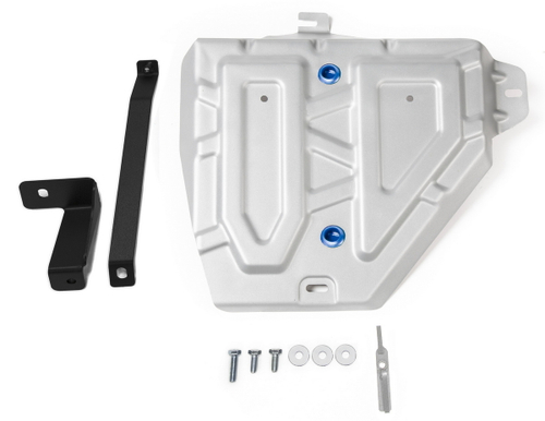 Защита топливного бака Rival для Hyundai Creta I, II (V - 1.6; 2.0) 2016-2021 2021-н.в., штампованная, алюминий 3 мм, с крепежом, 333.2365.1