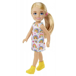 Barbie - Club Chelsea Doll в платье с радужным узором HGT02
