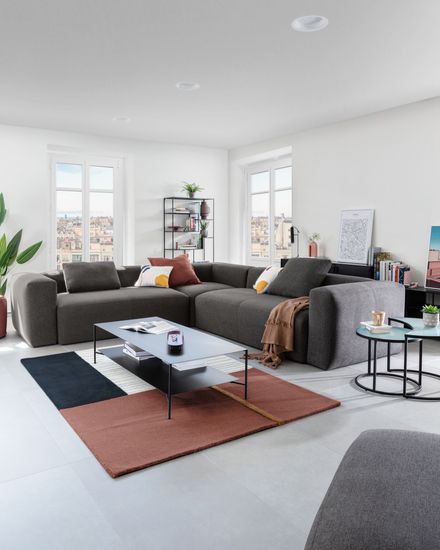 Набор из 2 приставных столиков Bast Ø 65 cm / Ø 47 cm