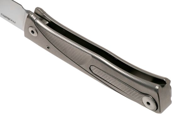 Складной нож Lion Steel "Thrill" L/TL GY c клинком из стали Böhler M390 Microclean®, рукоять титан
