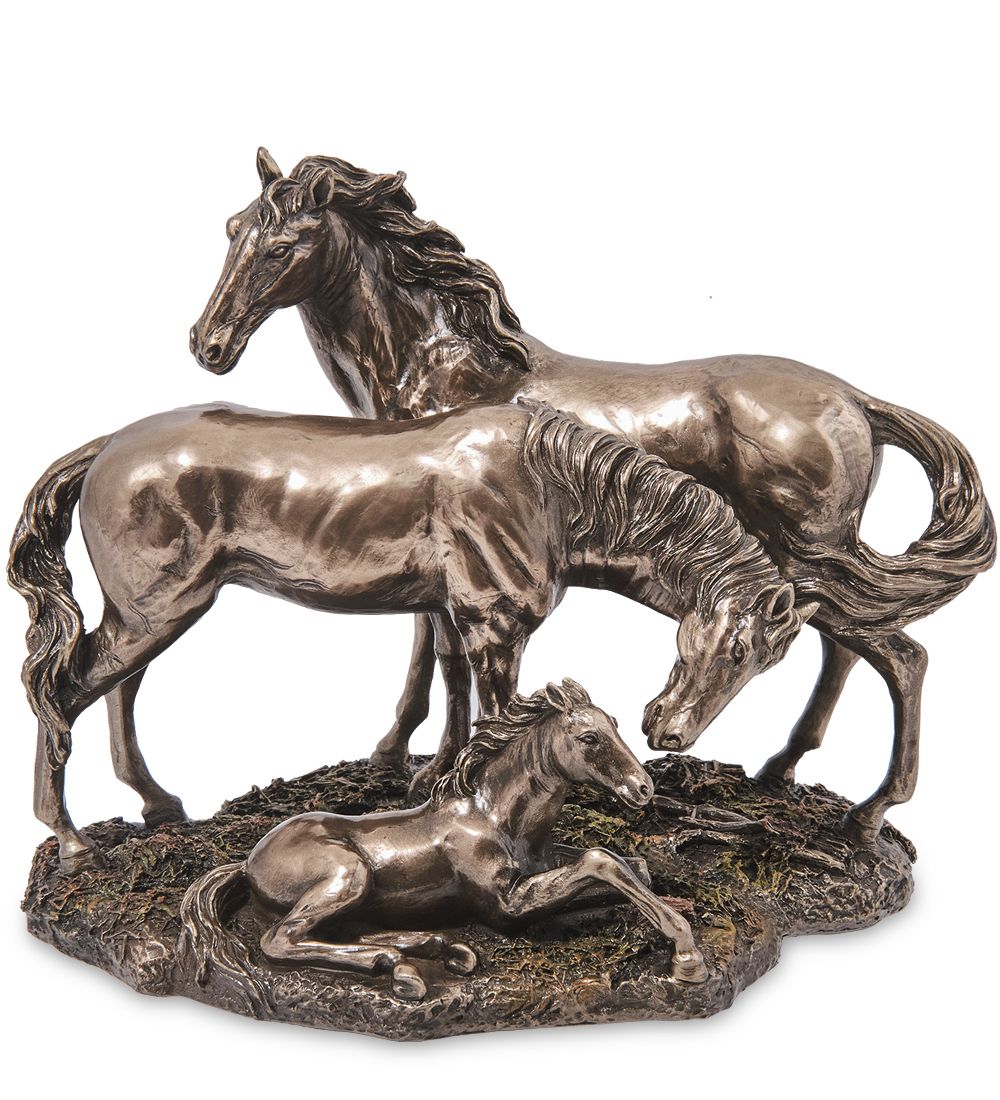 Veronese WS-1410 Статуэтка «Семейка лошадей»