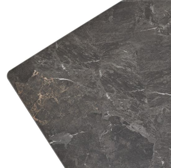 Стол ALES 180 BLACK GRAVE SOLID CERAMIC, керамика / бронзовый