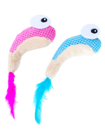 Petstages игрушка для кошек Dental "Креветки" 2 шт. с кошачьей мятой, 7 см