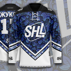 Хоккейная майка джерси турнира SHL ПРОТИВОСТОЯНИЕ 2019 на заказ, синяя