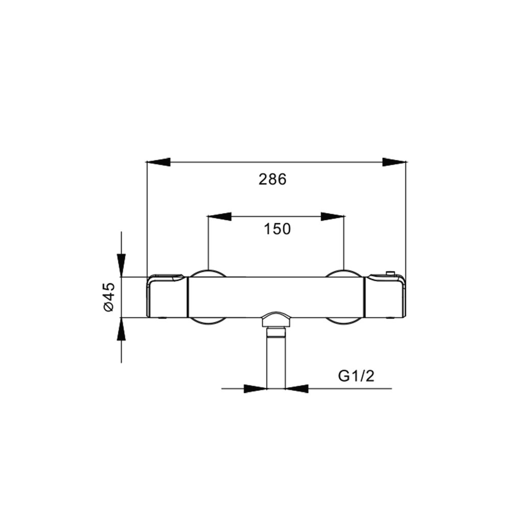 Смеситель для душа термостат G2090 GAPPO без душ. аксессуаров,  ХРОМ