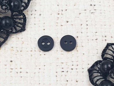 Пуговицы блузочные, d 0,9 см, 2 прокола, чёрный
