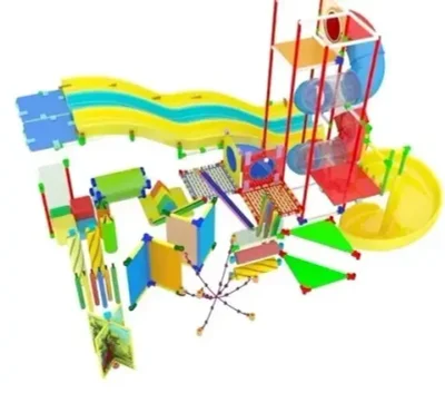 Уличный лабиринт "Детское раздолье" 70,5 м² (8,6*8,2*4,9 м)
