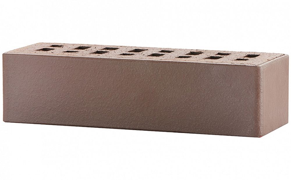 Кирпич клинкер ЛСР фасадный 0,71НФ Темно-терракотовый Флэш «Брюгге» гладкий М-300 250x85x65