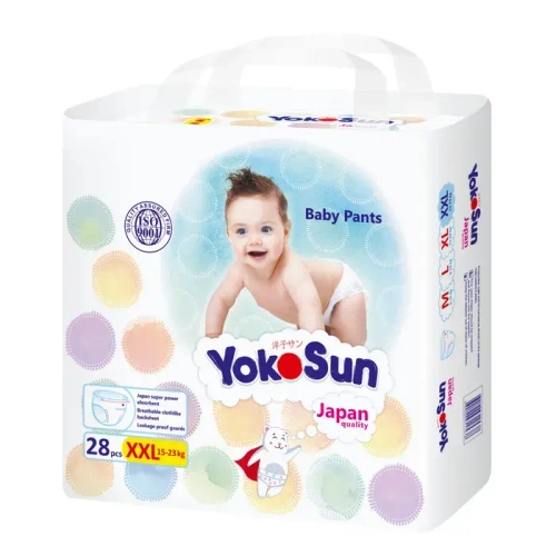 Подгузники-трусики YokoSun XXL (15-23 кг), 28 шт