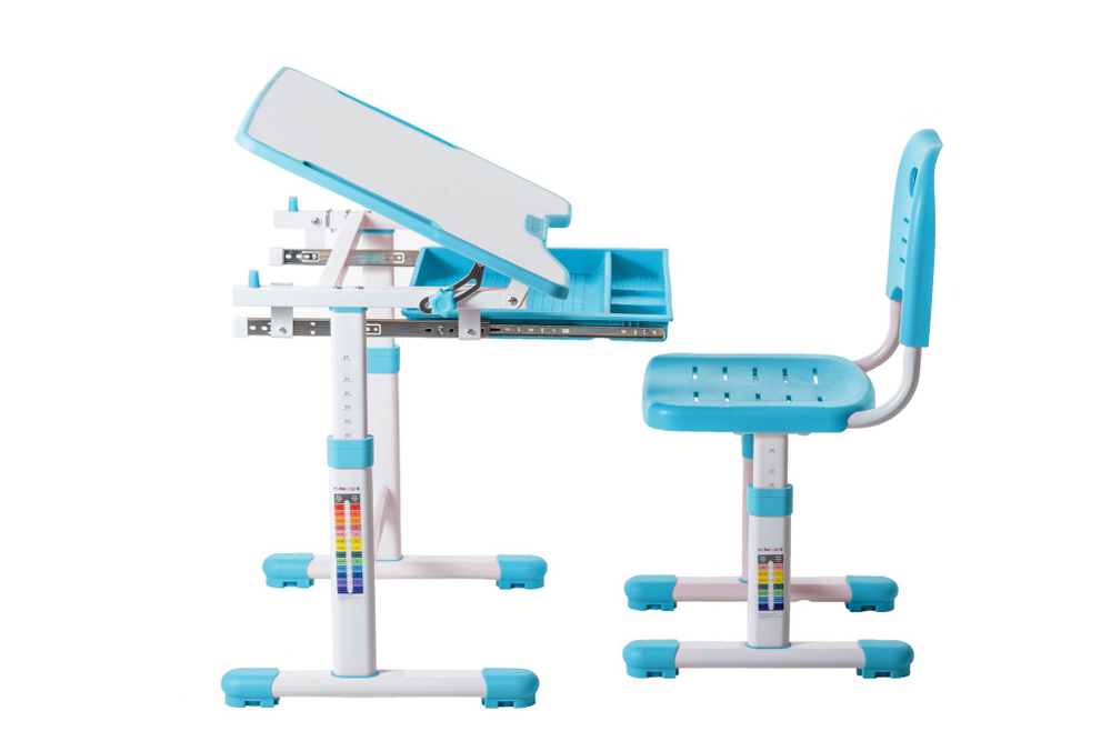 Комплект растущей детской мебели Fundesk Sole парта + стул + выдвижной ящик