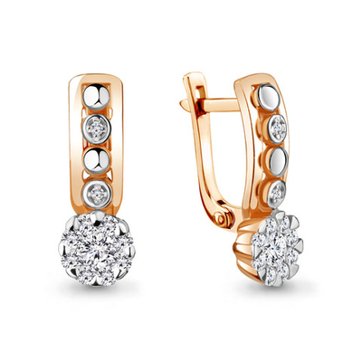 941933к Серьги из Золота с бриллиантами из коллекции "Merilyn"