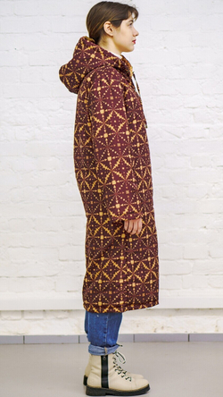 Двустороннее пальто-парка, по мотивам русского золотного шитья в церковных одеяниях