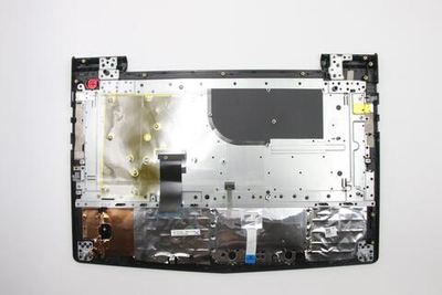 Верхняя панель с клавиатурой (топкейс) для ноутбука Lenovo Legion Y520-15IKBM черная, с подсветкой, раскладка - русская (5CB0P24397)