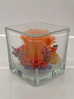 натуральная роза в стекле, вакуум*