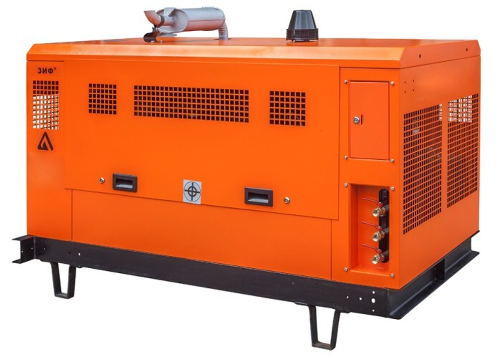 Компрессор винтовой передвижной дизельный ЗИФ ПВ-5/1,0 на раме в кожухе ЗИФ-00022626