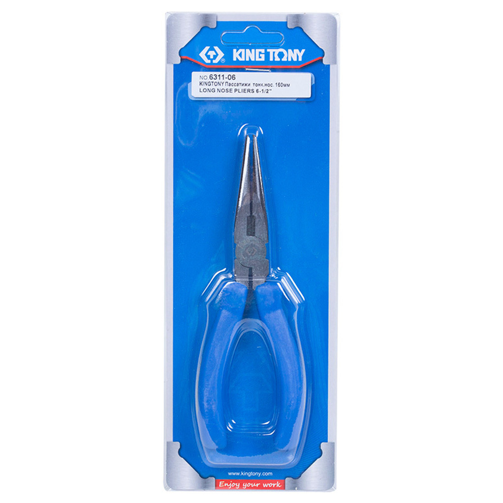 KING TONY (6311-06) Плоскогубцы тонконосые 160 мм