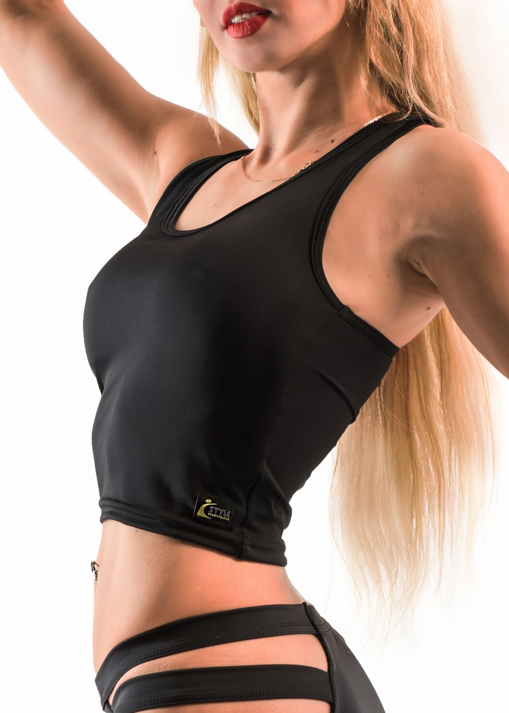 Fleur Tank Top, Black