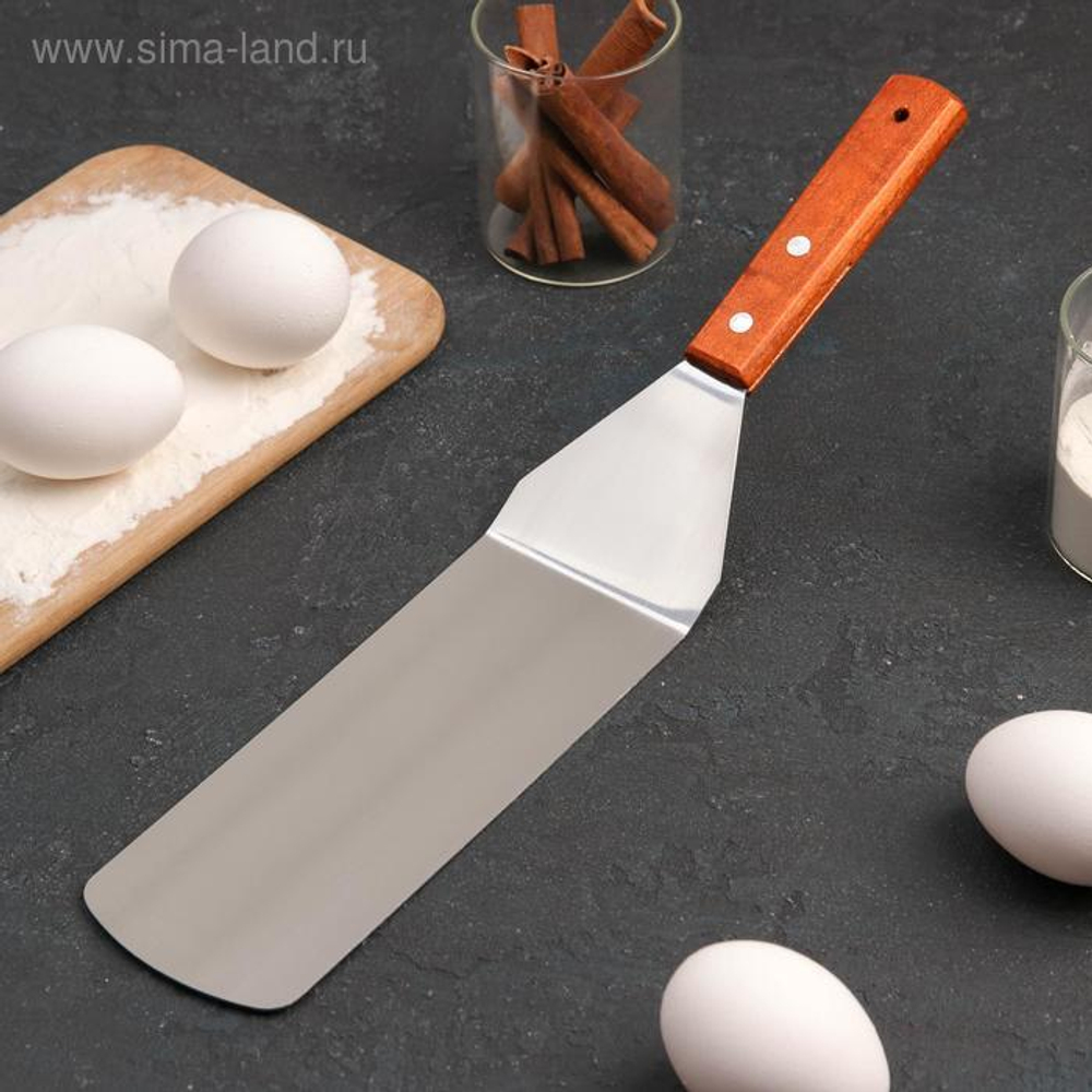 Лопатка стальная с деревянной ручкой, 37 см