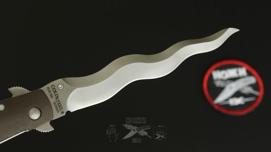 Складной нож Cold Steel 26SXK6 Ti-Lite 6 Kris Blade c клинком из стали AUS-10A, рукоять Zytel