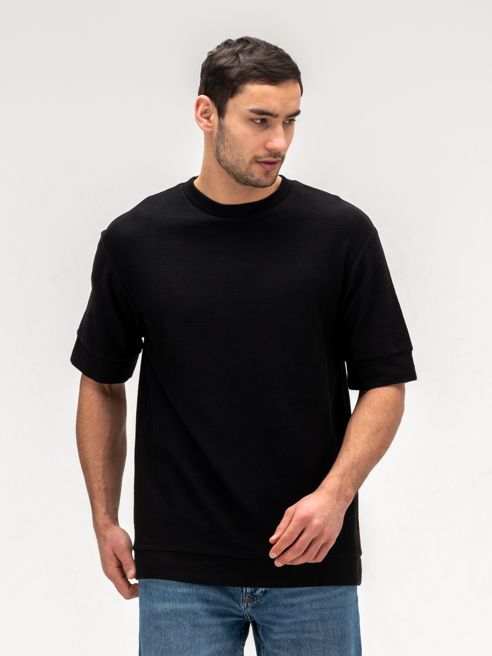 Футболка мужская плотная. Уголь