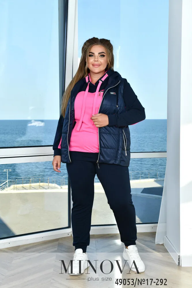 Костюм 17-292-малиновый- синий Minova