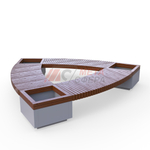 Лавка Rail Road 03 Треугольник с 3-мя вазонами