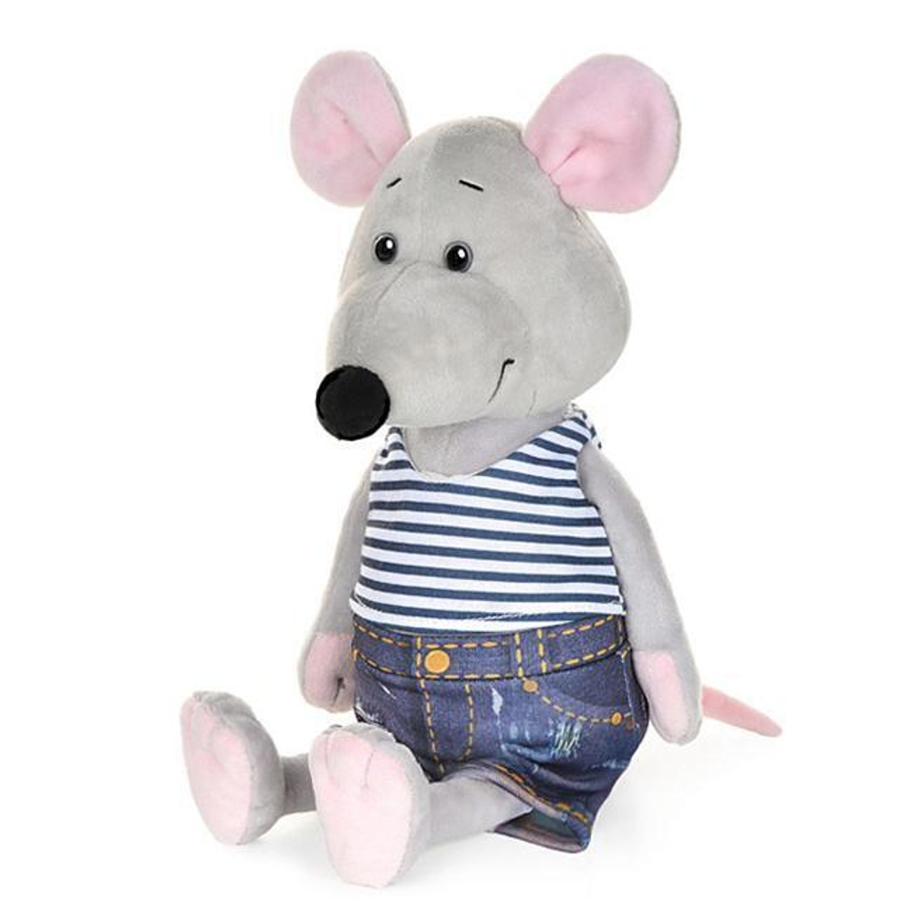 Мышонок Степа в джинсах, 23 см.
